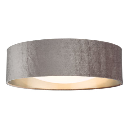 Viera Mink & Silver Flush Ceiling Light