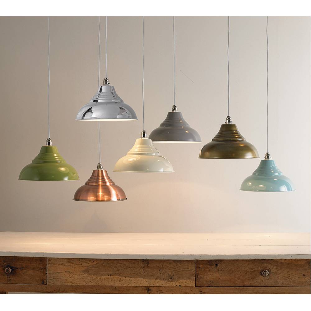 Vintage Pendant Light Shade Green