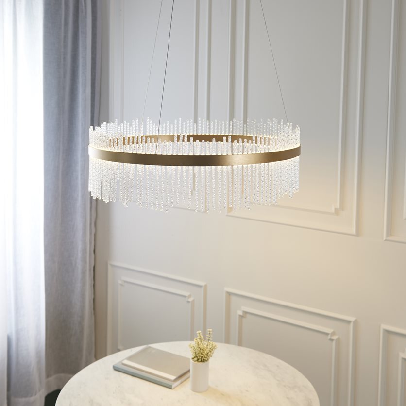 Virbrook Large Gold LED Pendant Ceiling Light