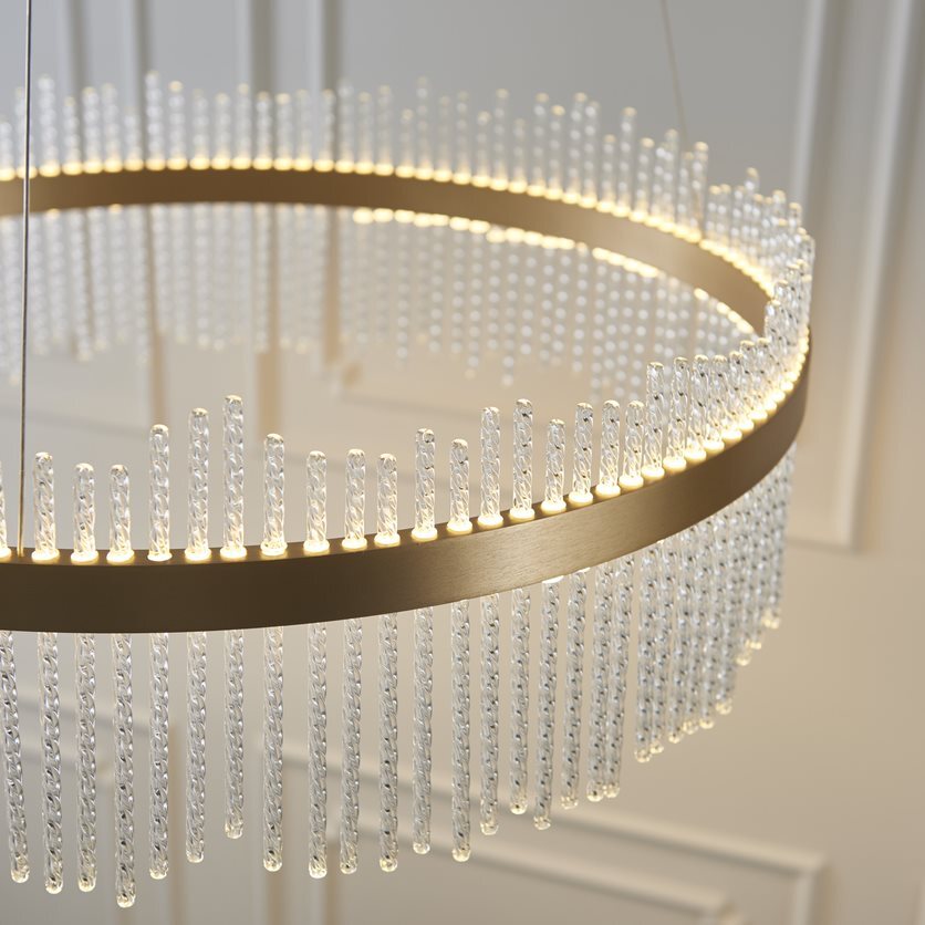 Virbrook Large Gold LED Pendant Ceiling Light