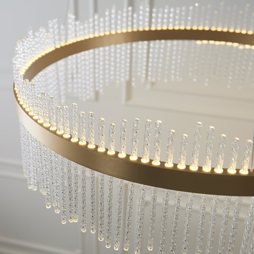 Virbrook Large Gold LED Pendant Ceiling Light