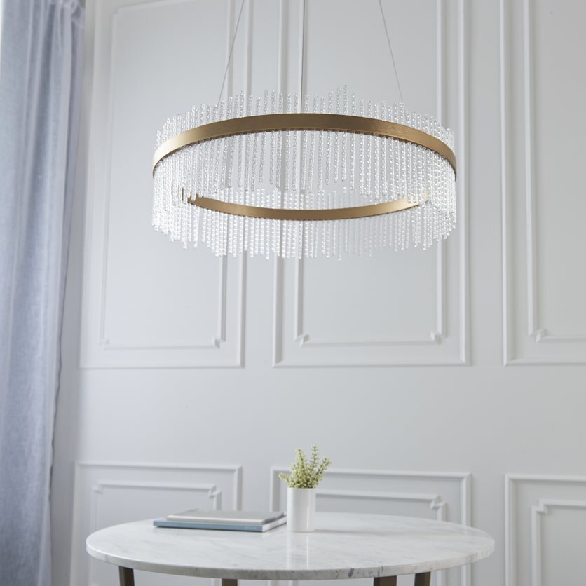 Virbrook Large Gold LED Pendant Ceiling Light