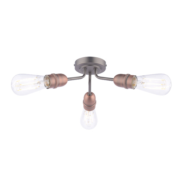 Vitor Industrial 3 Light Semi Flush Light