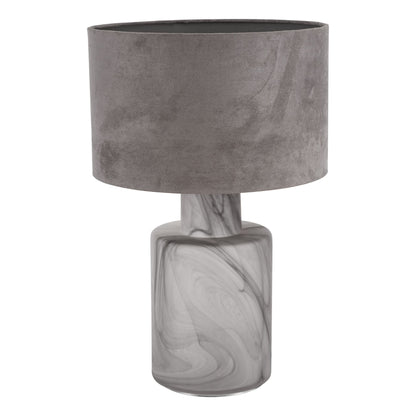 Wanda Grey & Smoked Glass Table Lamp