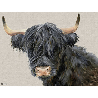 Hagrid the Highland Cow Canvas Wall Art 80x60