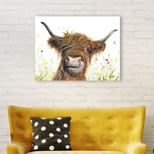 Alfie the Cow Canvas