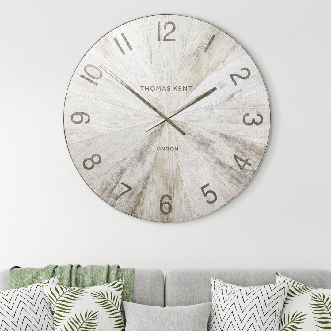 Thomas Kent Wharf Grand Clock Pickled Oak