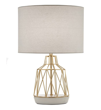 Macaroon Gold and White 44cm Table Lamp