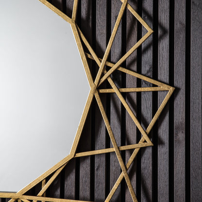 Wilbraham Geometric Gold Mirror