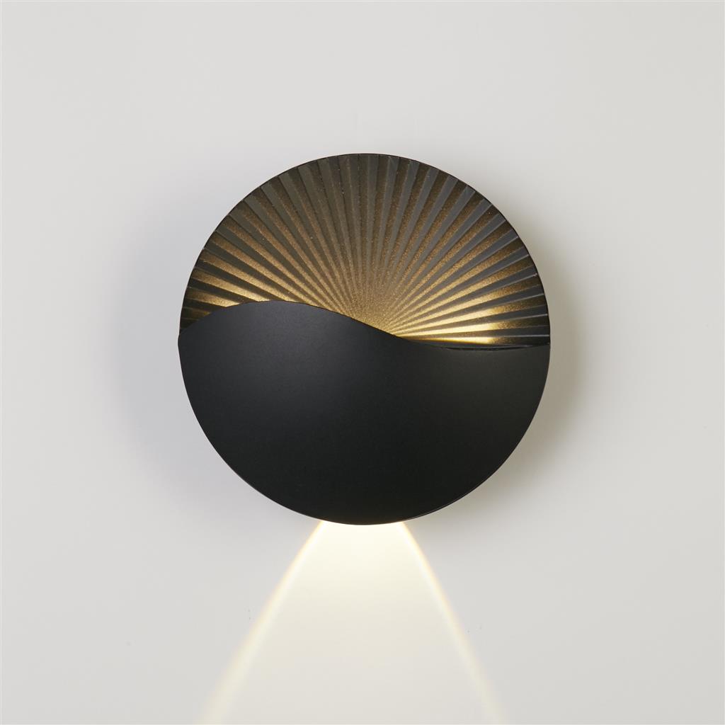 Sunrise Black Wall Light