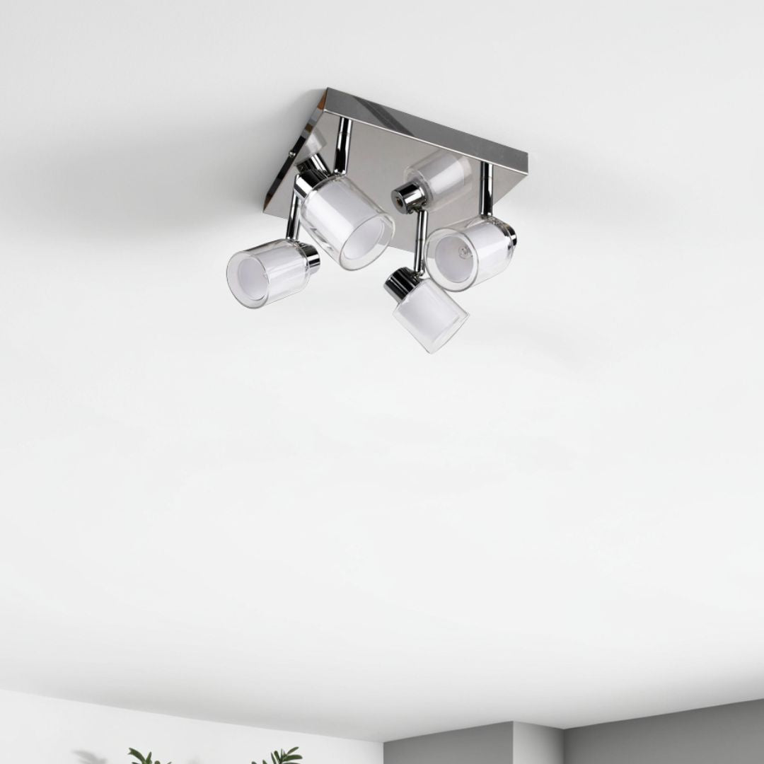 Jacey 4 Spotlight Plate Polished Chrome