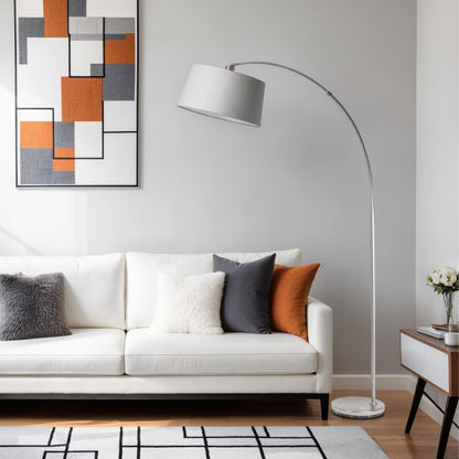 Jive Satin Chrome Arc Floor Lamp