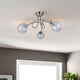 Orinoco 3 Light Chrome Semi Flush Ceiling Light
