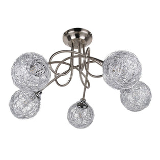 Orinoco 5 Light Chrome Semi Flush Ceiling Light