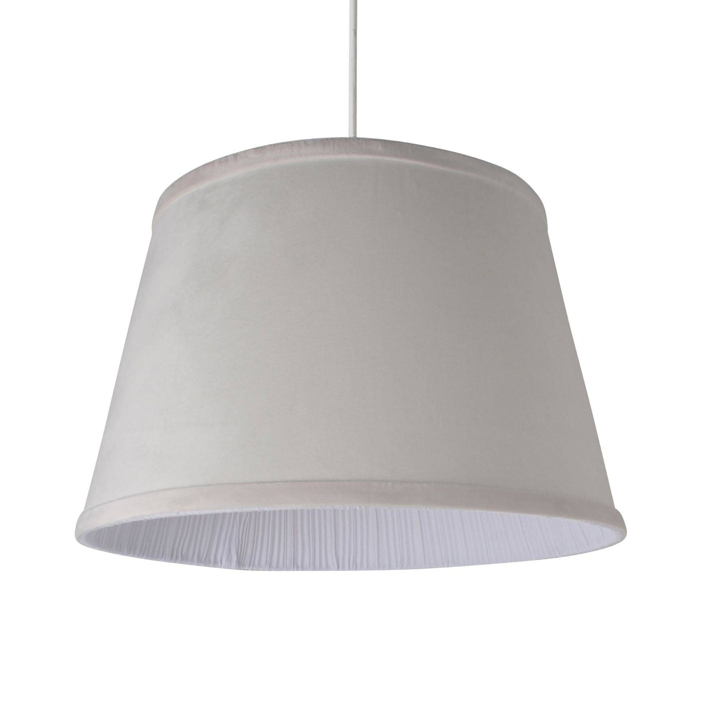 Vella White Velveteen 40cm Light Shade