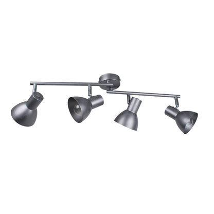 Idris Brushed Pewter 4 Light Spotlight Ceiling Bar