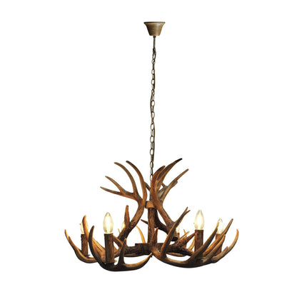 Lochranza Rustic Antler 6 Light Pendant Ceiling Light