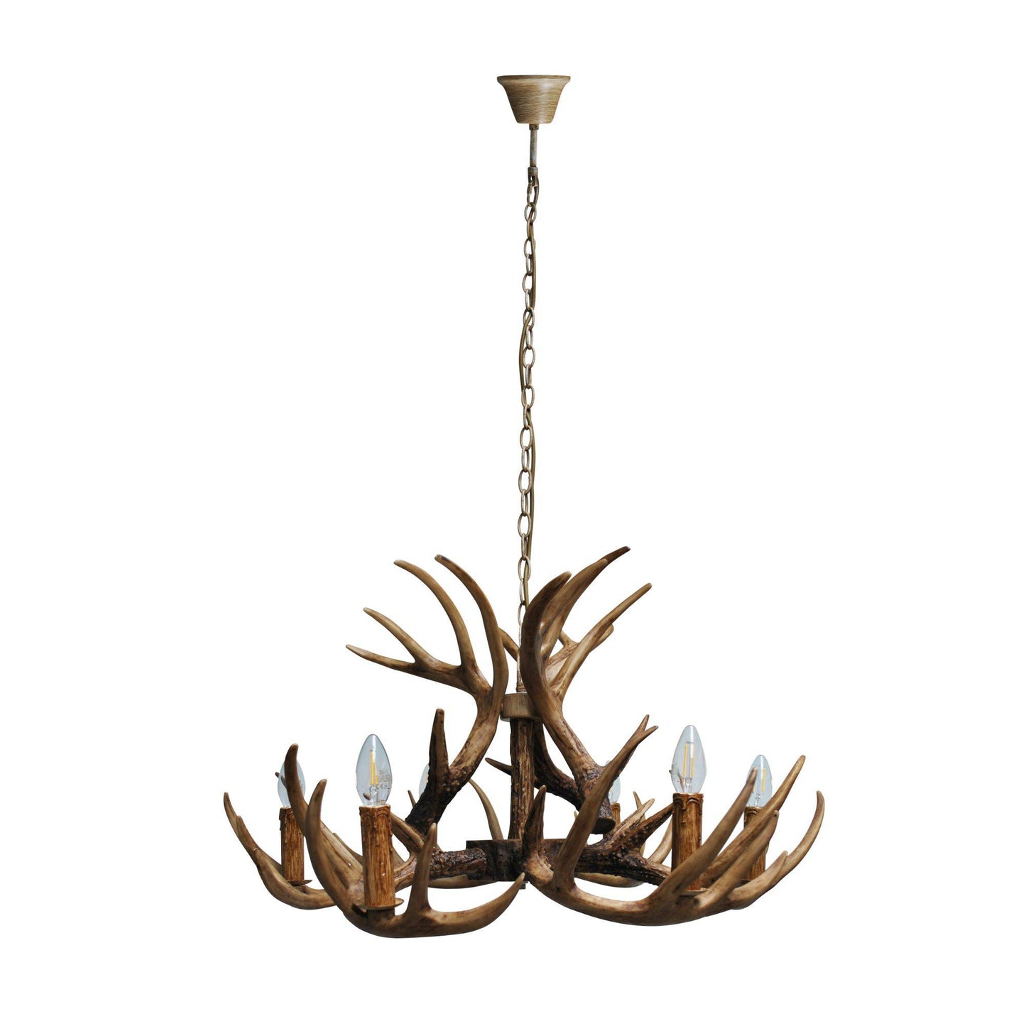 Lochranza Rustic Antler 6 Light Pendant Ceiling Light