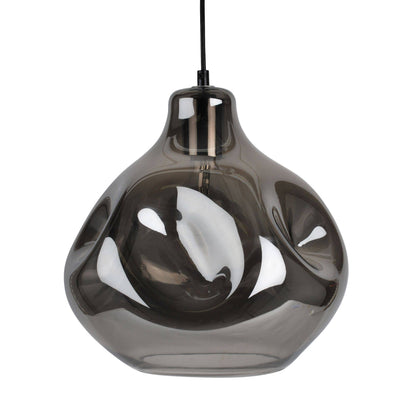 Miles Smoked Dimpled Glass Pendant Ceiling Light