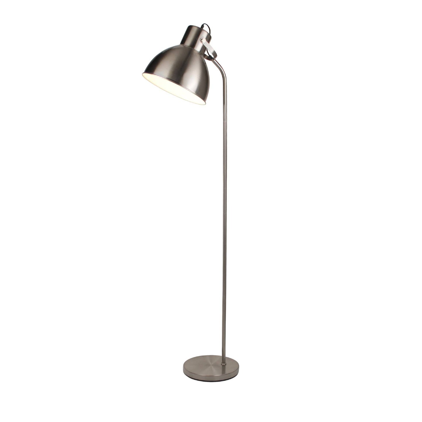 Corey Satin Nickel 180cm Floor Lamp