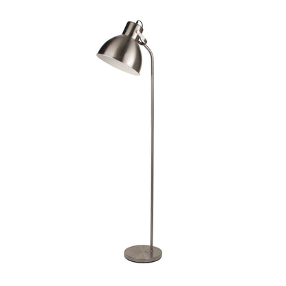 Corey Satin Nickel 180cm Floor Lamp