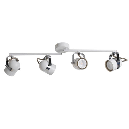 Mhari Matt White 4 Light Ceiling Spotlight