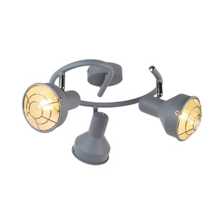 Costello Matt Grey 3 Light Ceiling Spotlight