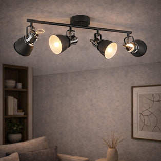 Amelix Dark Grey 4 Light Ceiling Spotlight Bar