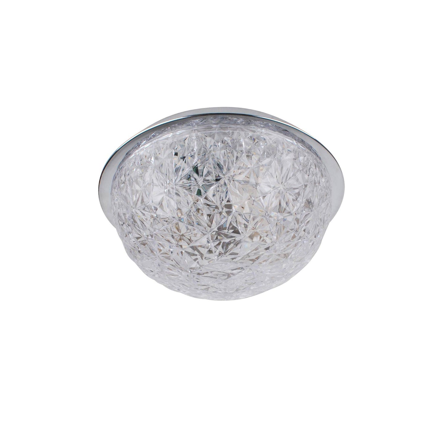 Donte Polished Chrome & Acrylic LED Small Flush Ceiling Light