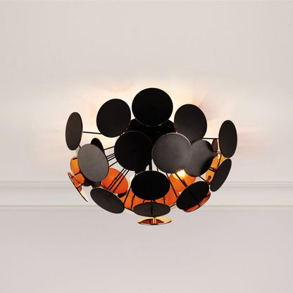 Copperhead Black and Copper Semi Flush Sputnik
