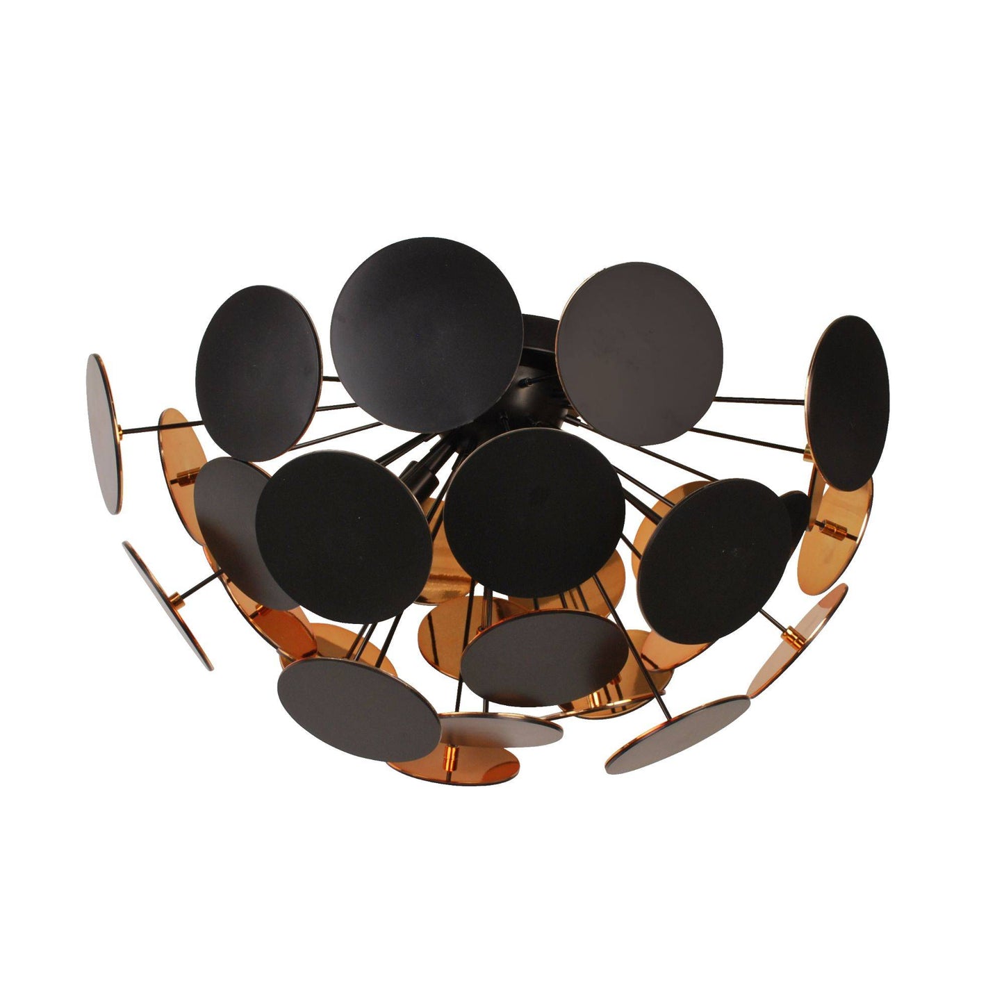 Copperhead Black and Copper Semi Flush Sputnik