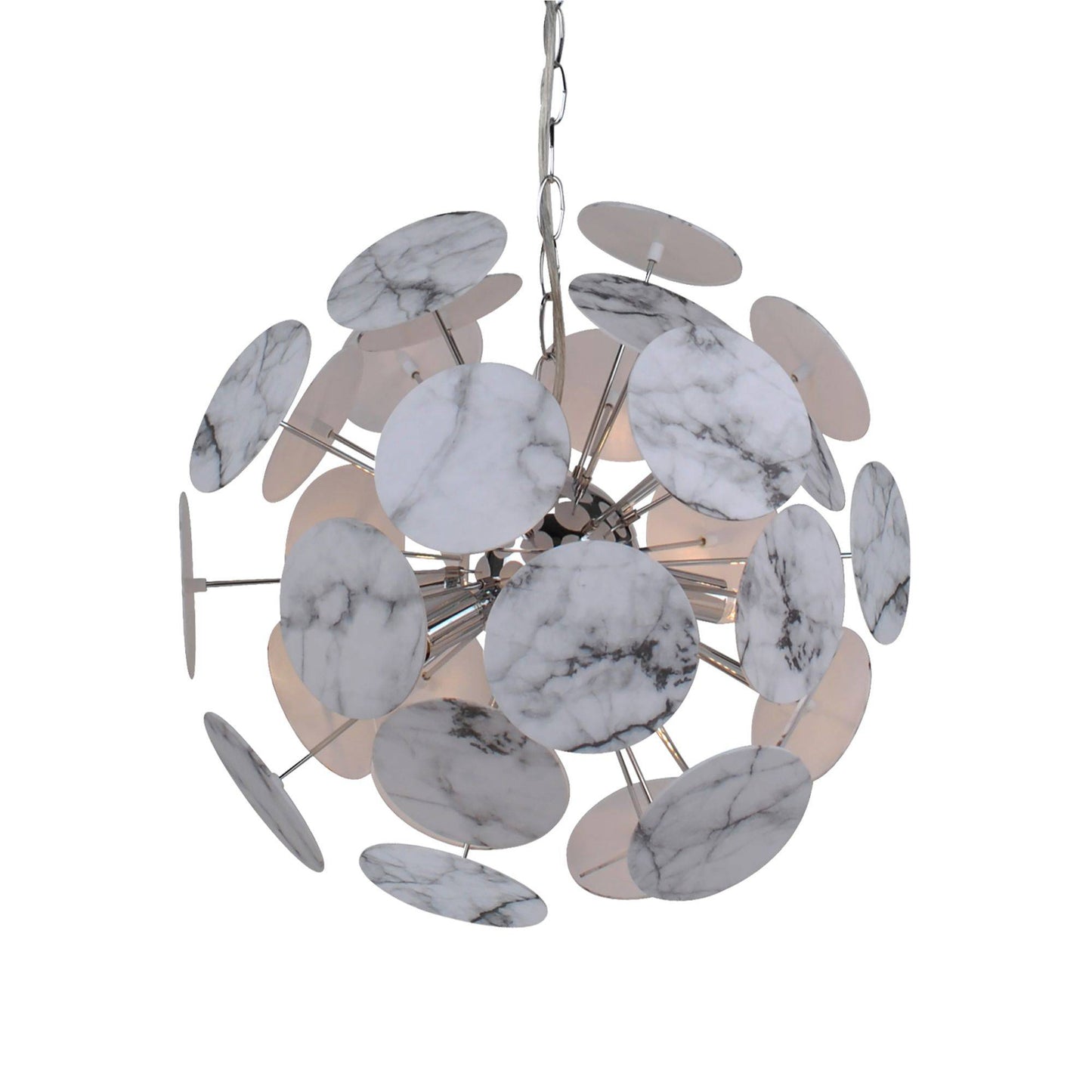 Keegan White Marble Sputnik Pendant