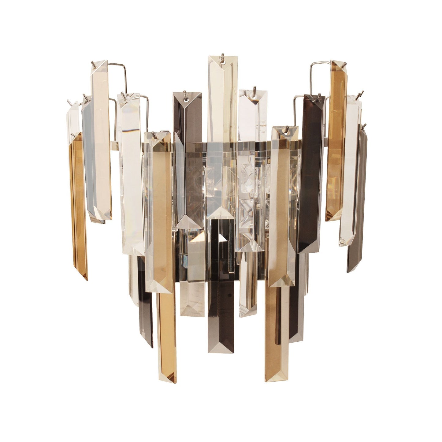 Onega 1 Light Champagne and Smoked Crystal Wall Light
