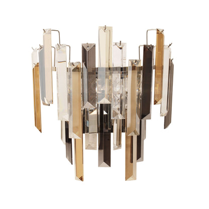 Onega 1 Light Champagne and Smoked Crystal Wall Light