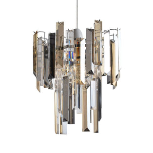 Onega Champagne and Smoked Glass Easy Fit Pendant Shade