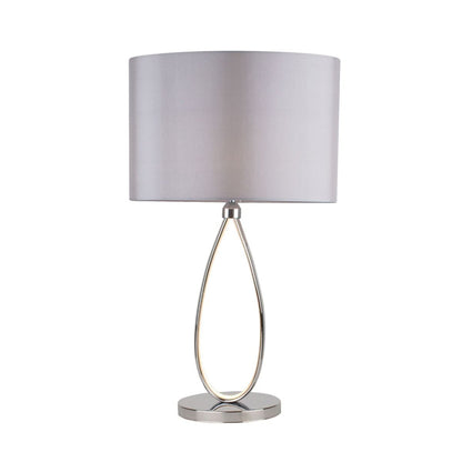 Zabina LED Polished Chrome & Grey Table Lamp