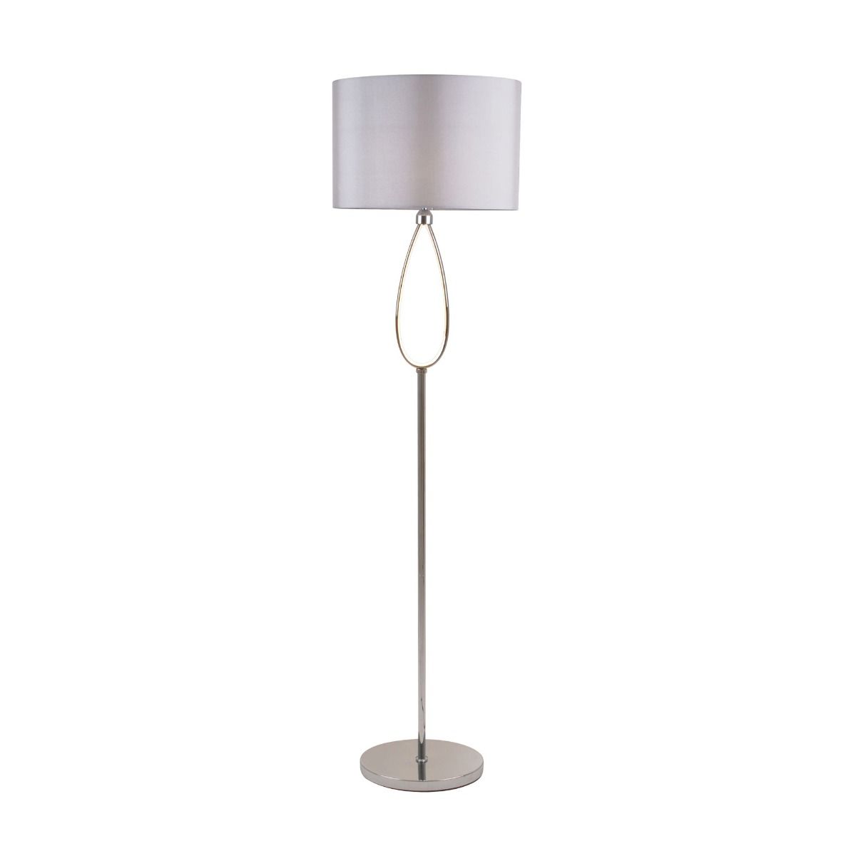 Zabina Polished Chrome & Grey LED Floor Lamp
