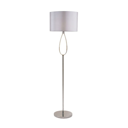 Zabina LED Polished Chrome & Grey Floor Lamp