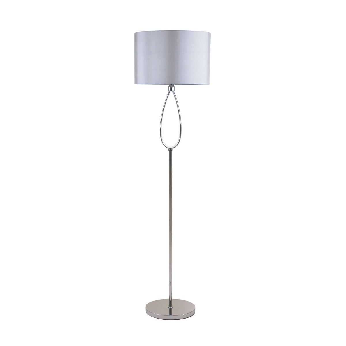 Zabina Polished Chrome & Grey LED Floor Lamp