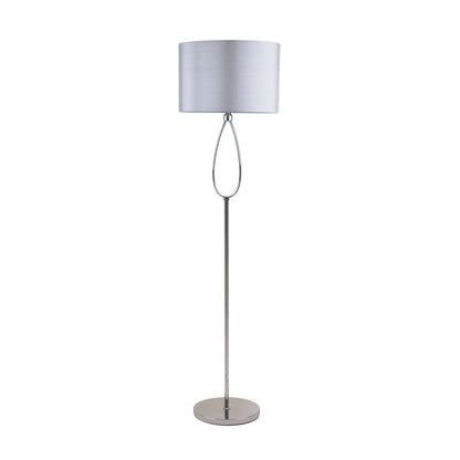 Zabina Polished Chrome & Grey LED Floor Lamp