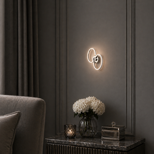 Simona 2 Light Polished Chrome LED Wall Light