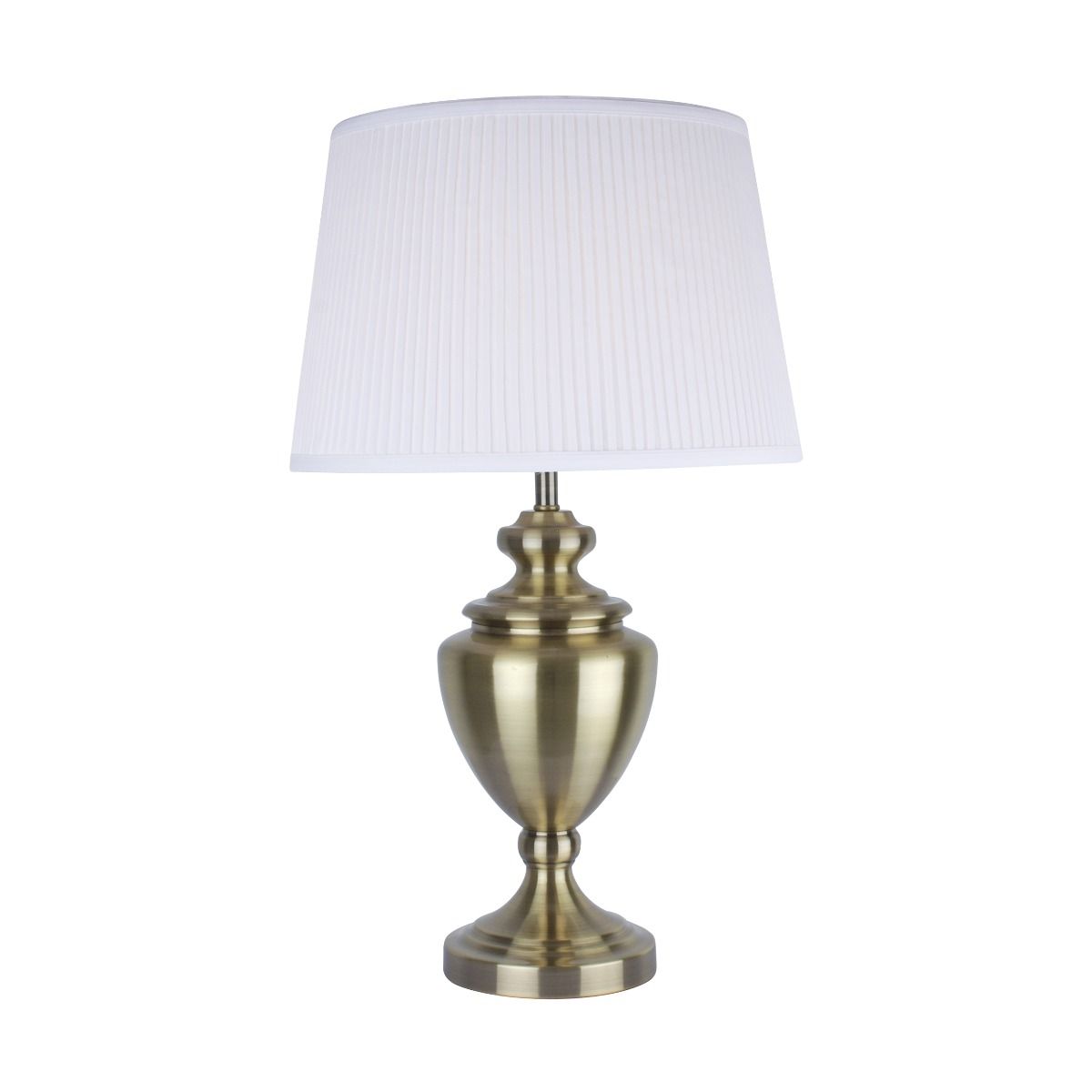 Giona Antique Brass Table Lamp with Ivory Shade