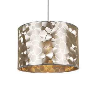 Elin Gold and Silver Textured Cylinder Shade