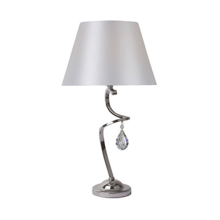 Lavin Curve Arm Table Lamp with Ivory Shade