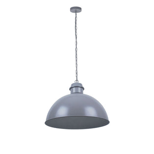 Romola 1 Light Domed Pendant Grey Ceiling Light