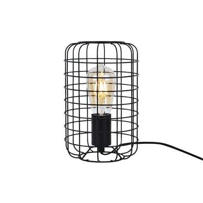 Aristo Cage 1 Light Table Lamp Black