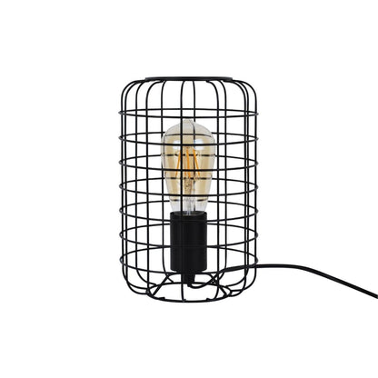 Aristo Cage 1 Light Table Lamp Black