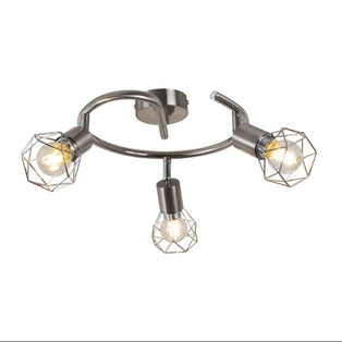 Arrigo 3 Light Satin Nickel Flush Ceiling Light