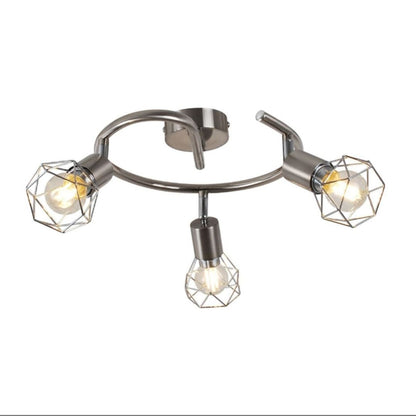 Arrigo 3 Light Satin Nickel Flush Ceiling Light