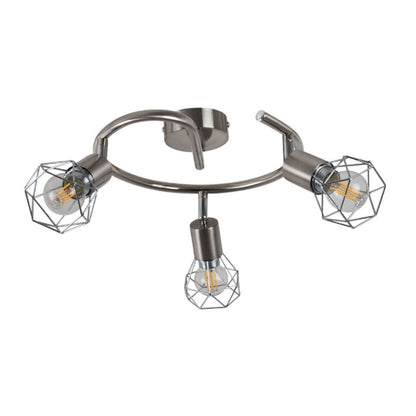 Arrigo 3 Light Satin Nickel Flush Ceiling Light